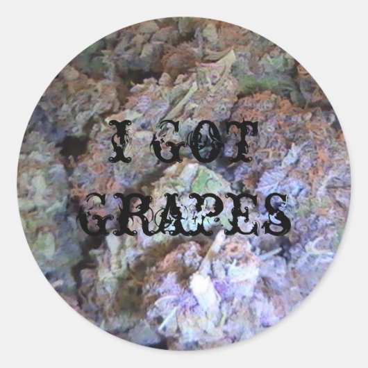 Afbeelding 005, ik heb druiven ronde sticker (Voorkant)
