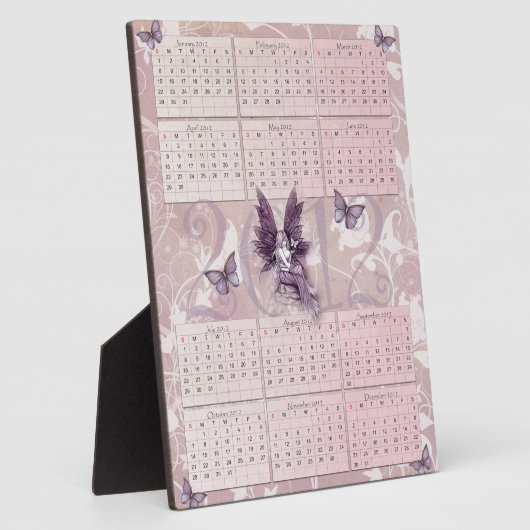 afbeelding 2012 Fairy Calendar Plaque Fotoplaat (Zijkant)