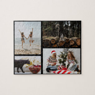 Afbeelding 4 Foto Collage Persoonlijke Familie Legpuzzel