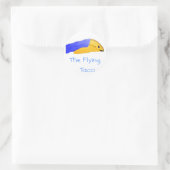 Afbeelding 73, The Flying Taco Ronde Sticker (Tas)