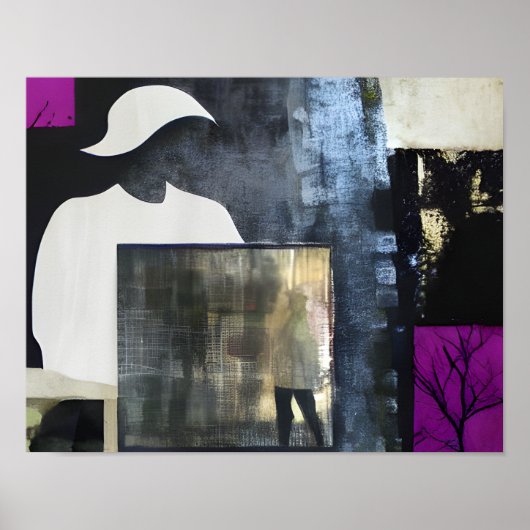 Afbeelding Abstracte collage Poster (Voorkant)