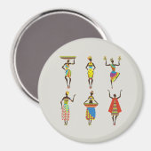 Afbeelding Afrikaanse Women Magnet (Voorkant / Achterkant)