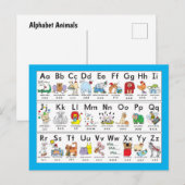 Afbeelding Alfabet Animals Briefkaart (Voorkant / Achterkant)