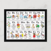 Afbeelding Alfabet Animals Briefkaart (Voorkant)