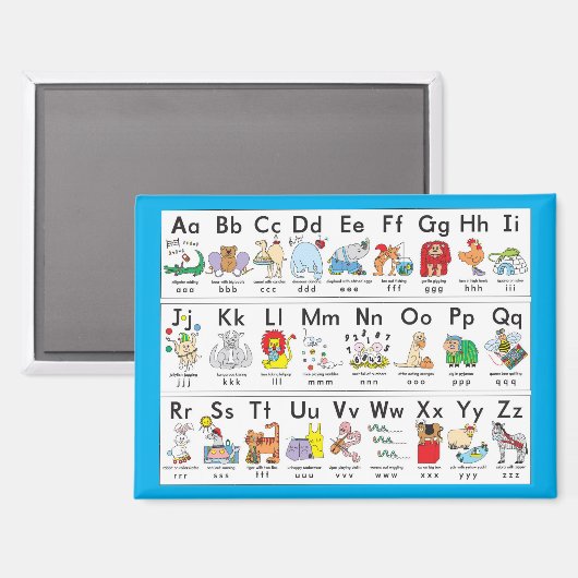 Afbeelding Alfabet Animals Magneet (Voorkant / Achterkant)