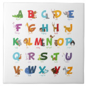 Afbeelding Alfabet Animals Tegeltje (Voorkant)