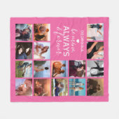 Afbeelding altijd roze en altijd kleuren fleece deken (Voorkant (Horizontaal))