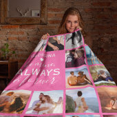 Afbeelding altijd roze en altijd kleuren fleece deken