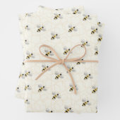 Afbeelding bijen Geel Zwart Insect Dier Inpakpapier Vel (In situ)