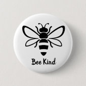 Afbeelding bijen ronde button 5,7 cm (Voorkant)