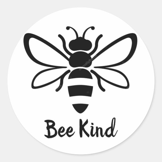 Afbeelding bijen ronde sticker (Voorkant)