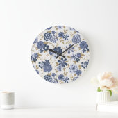 Afbeelding Blauw Eenvoudige bloemen Botanisch Grote Klok (Huis)