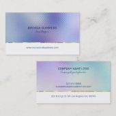 Afbeelding Blauw en paars schimmelglas Visitekaartje (Voorkant / Achterkant)