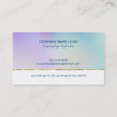 Afbeelding Blauw en paars schimmelglas Visitekaartje (Achterkant)