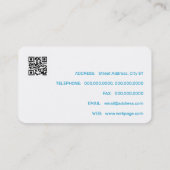 Afbeelding blauw met modern stijlprofiel visitekaartje (Achterkant)