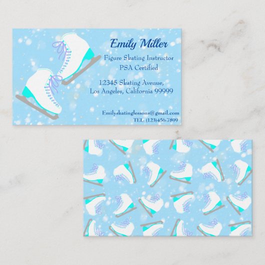 Afbeelding Blauw Visitekaartje (Voorkant / Achterkant)