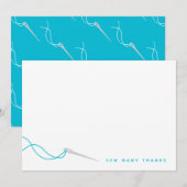 Afbeelding Blauwe Grijs Dank je Bedankkaart (Voorkant / Achterkant)