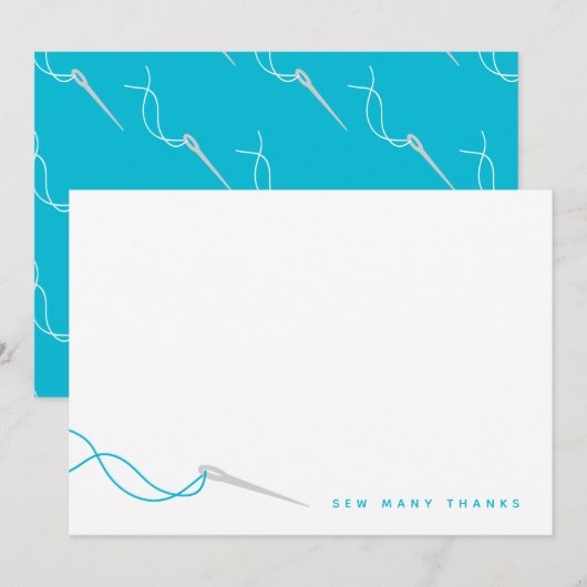 Afbeelding Blauwe Grijs Dank je Bedankkaart (Voorkant / Achterkant)