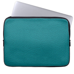 Afbeelding Blauwgroen leder. Laptop Sleeve