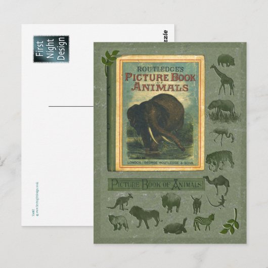 Afbeelding Boek van het Briefkaart Dieren (Voorkant / Achterkant)