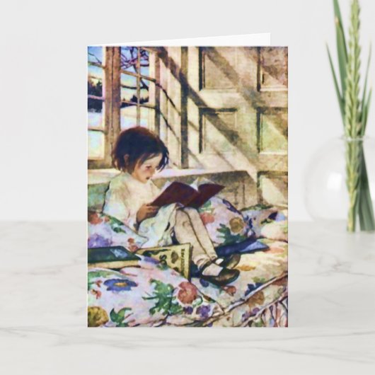 Afbeelding Boeken in de winter door Jessie Willcox Kaart (Voorkant)