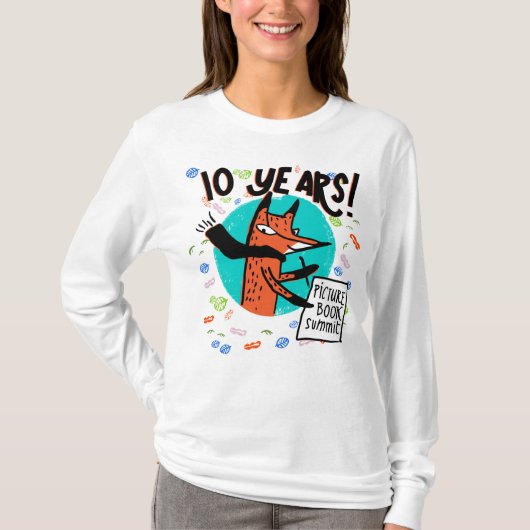 Afbeelding Book Summit 10 jaar TURQ T-shirt (Voorkant)