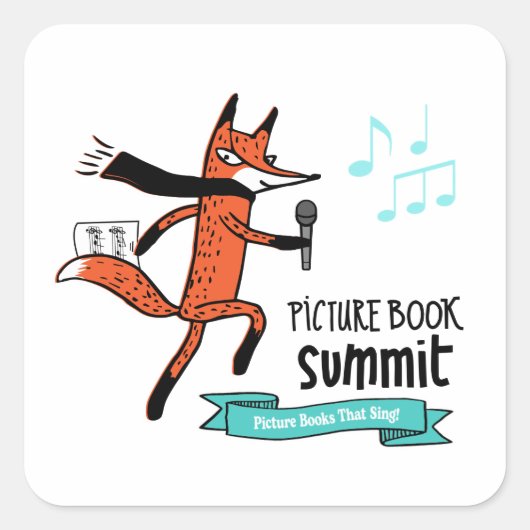 Afbeelding Book Summit: Afbeelding boeken die T-sh Vierkante Sticker (Voorkant)