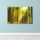 Afbeelding bos en deer voor omwikkeld-canvas Canva Canvas Afdruk (Insitu (Houten vloer))