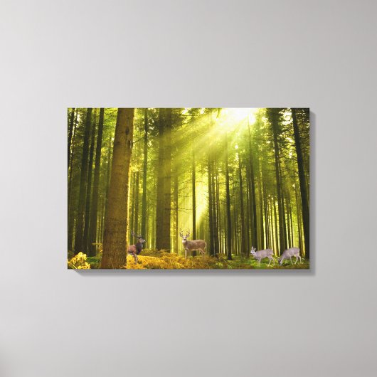 Afbeelding bos en deer voor omwikkeld-canvas Canva Canvas Afdruk (Voorkant)