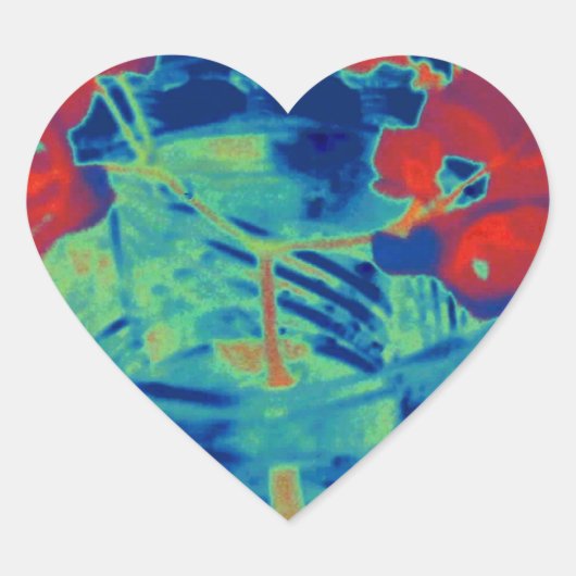 afbeelding bougainville hart sticker (Voorkant)