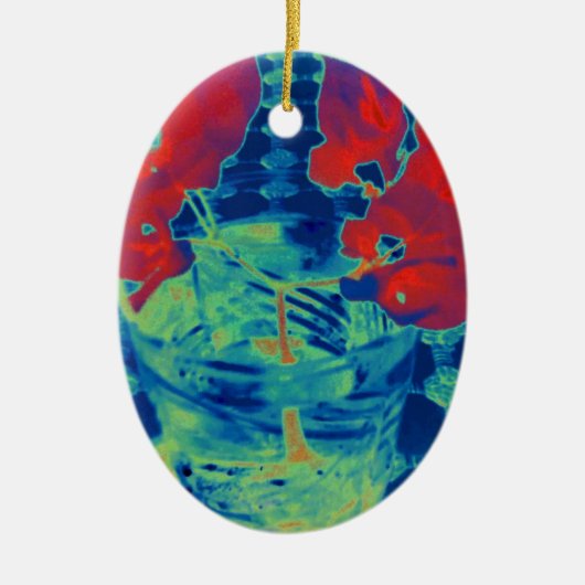 afbeelding bougainville keramisch ornament (Voorkant)