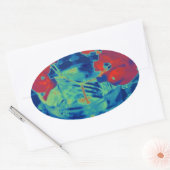 afbeelding bougainville ovale sticker (Envelop)