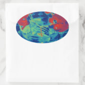 afbeelding bougainville ovale sticker (Tas)