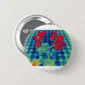 afbeelding bougainville ronde button 5,7 cm (Voorkant /achterkant)