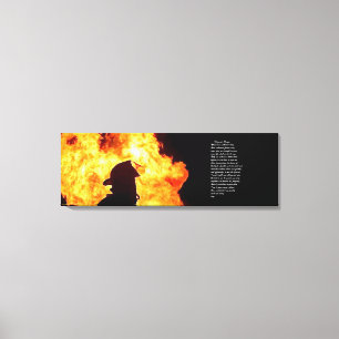 afbeelding brandweerman canvas afdruk