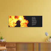 afbeelding brandweerman canvas afdruk (Insitu (Woonkamer))
