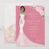 Afbeelding Bride in het Vrijgezellenfeest Lace Gow Kaart (Voorkant / Achterkant)