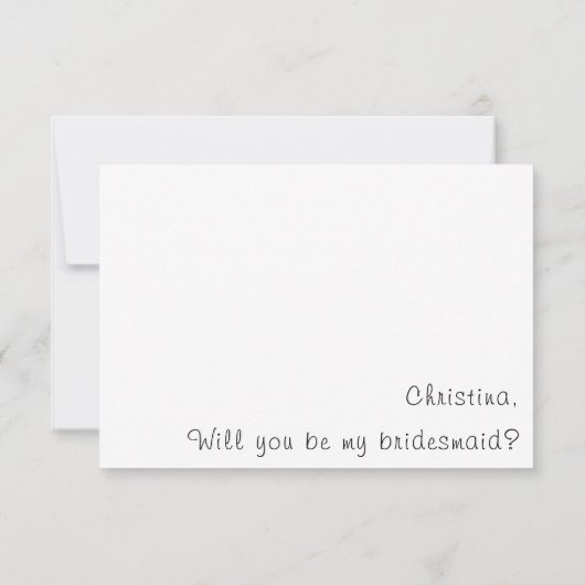Afbeelding bruiloft bruidsmeisje voorstel (Achterkant)