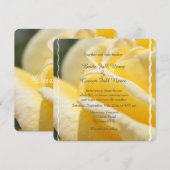 afbeelding bruiloft met mooie gele rozenbloem kaart (Voorkant / Achterkant)