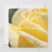 afbeelding bruiloft met mooie gele rozenbloem kaart (Achterkant)