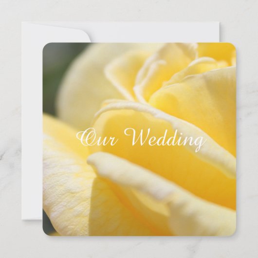 afbeelding bruiloft met mooie gele rozenbloem kaart (Achterkant)