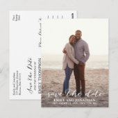 Afbeelding bruiloft Save the date Briefkaart, een  Briefkaart (Voorkant / Achterkant)