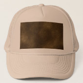 Afbeelding bruin leder. trucker pet (Voorkant)
