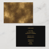 Afbeelding bruin leder. visitekaartje (Voorkant / Achterkant)