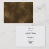 Afbeelding bruin leder. visitekaartje (Voorkant / Achterkant)