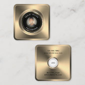 Afbeelding cameralensportret vierkante visitekaartje (Voorkant / Achterkant)