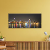 Afbeelding Canvas Chicago Skyline Nachtfoto (Insitu (Woonkamer))