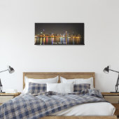Afbeelding Canvas Chicago Skyline Nachtfoto (Insitu (Slaapkamer))