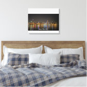 Afbeelding Canvas Chicago Skyline Nachtfoto Afdruk (Insitu (Slaapkamer))
