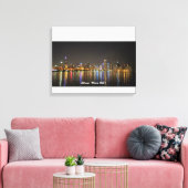 Afbeelding Canvas Chicago Skyline Nachtfoto Afdruk (Insitu (Woonkamer))